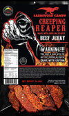 Jurassic Jerkys Creeping Reaper    Carolina Reaper Beef Jerky (1)-3Oz Bag The Reaper Is The Hottest Pepper In The World! Sweet W