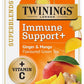 Twinings Superblends Immune Support+ Herbal Tea with Vitamin C, Ginger & Mango Flavoured Green Tea, 16 Tea Bags (Pack of 1), Enj