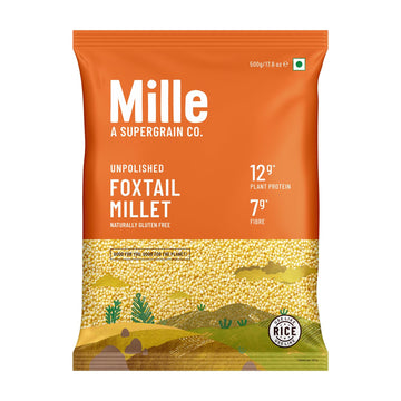 Mille Foxtail Millet Whole Grain | Kangani | Gluten Free | No Chemicals | High Plant Protein And Fibre | Biryani, Lemon, Puliyog