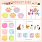 Chunful Cat Cake Topper Set, 26 Pcs Cute Figurines for Birthday Party, Resin, Gray/Black