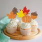 48 Pcs Thanksgiving Cupcake Toppers Fall Cupcake Toppers Thanksgiving Cake Decorations Happy Thanksgiving Cake Topper Leaf Cupca