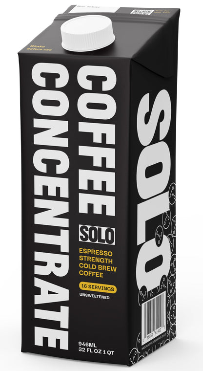 SOLO Espresso Strength Cold Brew Concentrate | No sugar | 32oz | Specialty Coffee | Day to Night | 20 x 1oz servings