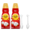 Candy Freezer Liquid Coffee Creamer.- Two (2) 32 fl oz Bottles of Creamy Smooth Delightful Coffee Creamer and Mini Metal Spoon (