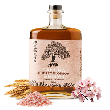 HAKU Sakura Cherry Blossom Soy Sauce - Handmade, Light, Gourmet Umami, 750 ml (25.36 Fl Oz)