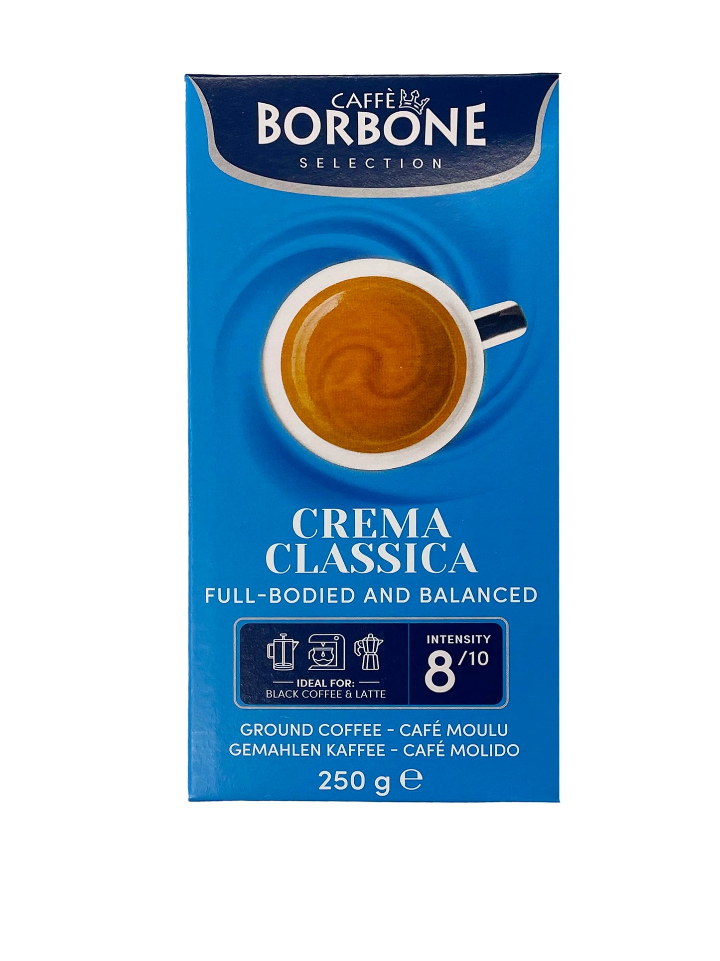 Caffe Borbone Ground Coffee, Crema Classica, Medium Roast, Arabica And Robusta Blend, Rich And Velvety, Roasted, Ground And Fres