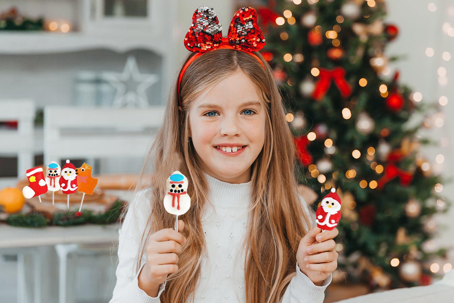 Fruidles Christmas Lollipop Assortment, Santa, Reindeer, Snowman, 12 Count, Mixed Fruit Flavor