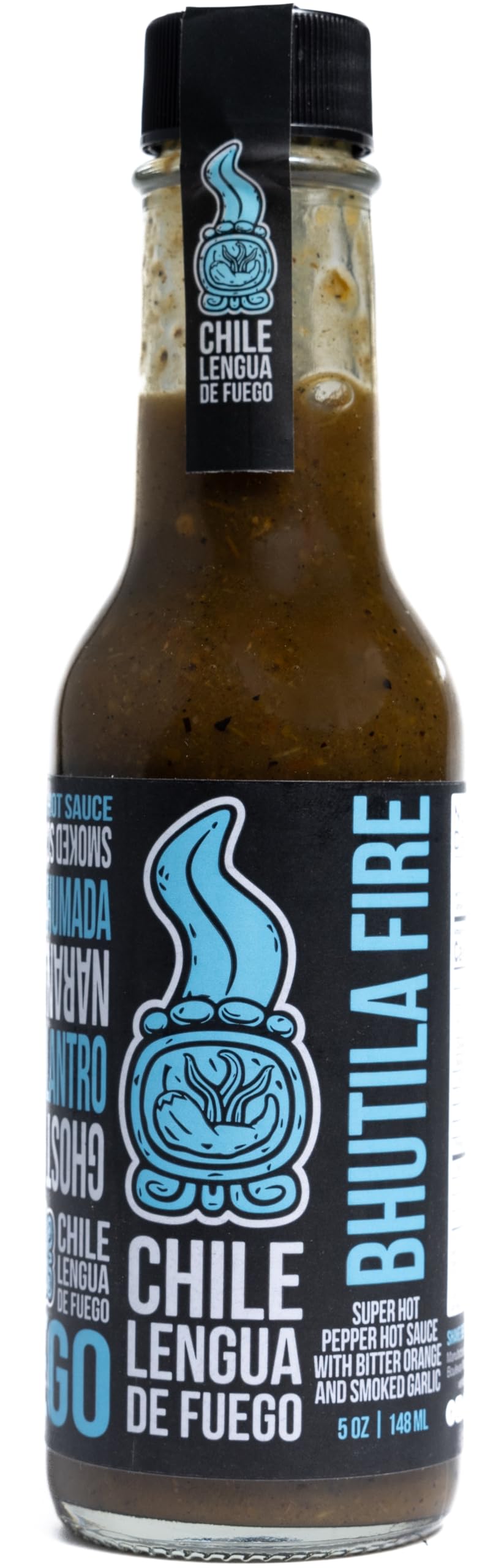 Chile Lengua de Fuego BHUTILA FIRE Super Hots Hot Sauce - Sour Orange, Smoked Scotch Bonnet, Jalapeno - Pack of 1 - Red