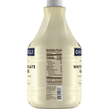 Ghirardelli - White Chocolate Flavored Sauce, 87.3 Ounce Bottle with Ghirardelli Stamped Barista Spoon