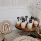 Rssta i Cupcake Toppers 30 Pack Paper Housewarming Decorations 2.8x4.6 inches Black Design 1