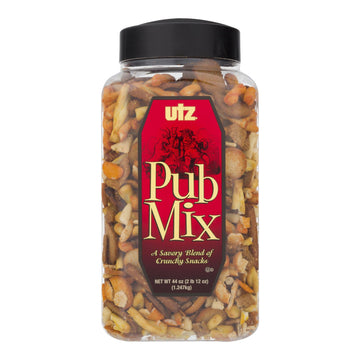 Utz Pub Mix Barrel Savory Snack Mix, Crunchy Blend, 44 oz, Model 5272