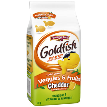 Pepperidge Farm Goldfish, Veggies & Fruits Crackers, 180g/6.1oz, Imported from Canada)