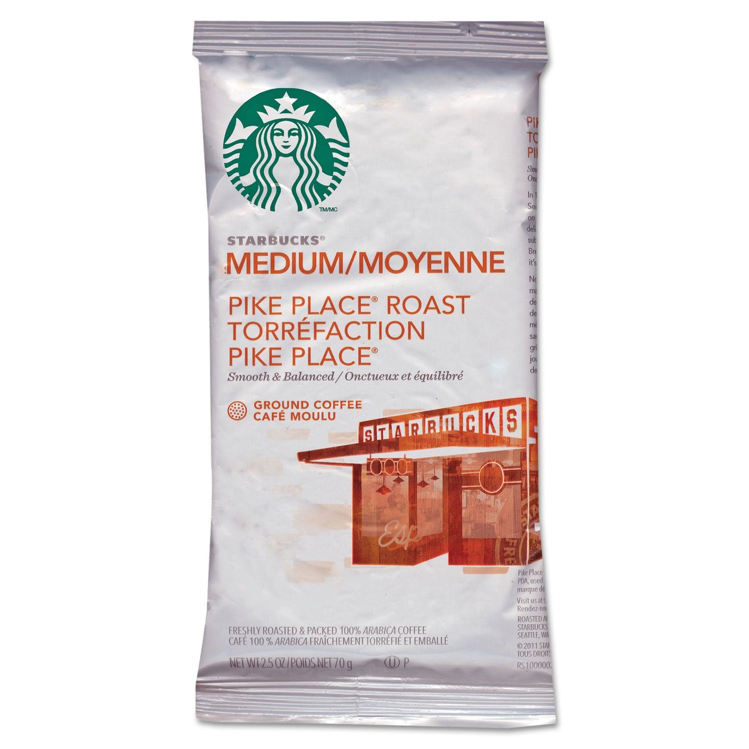 Starbucks 11018197 Coffee Pike Place 2.5Oz 18/Box