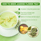 FullChea Dried Jasmine Flowers - Premium Edible Whole Buds, Non-GMO, Caffeine-free, 3oz/85g