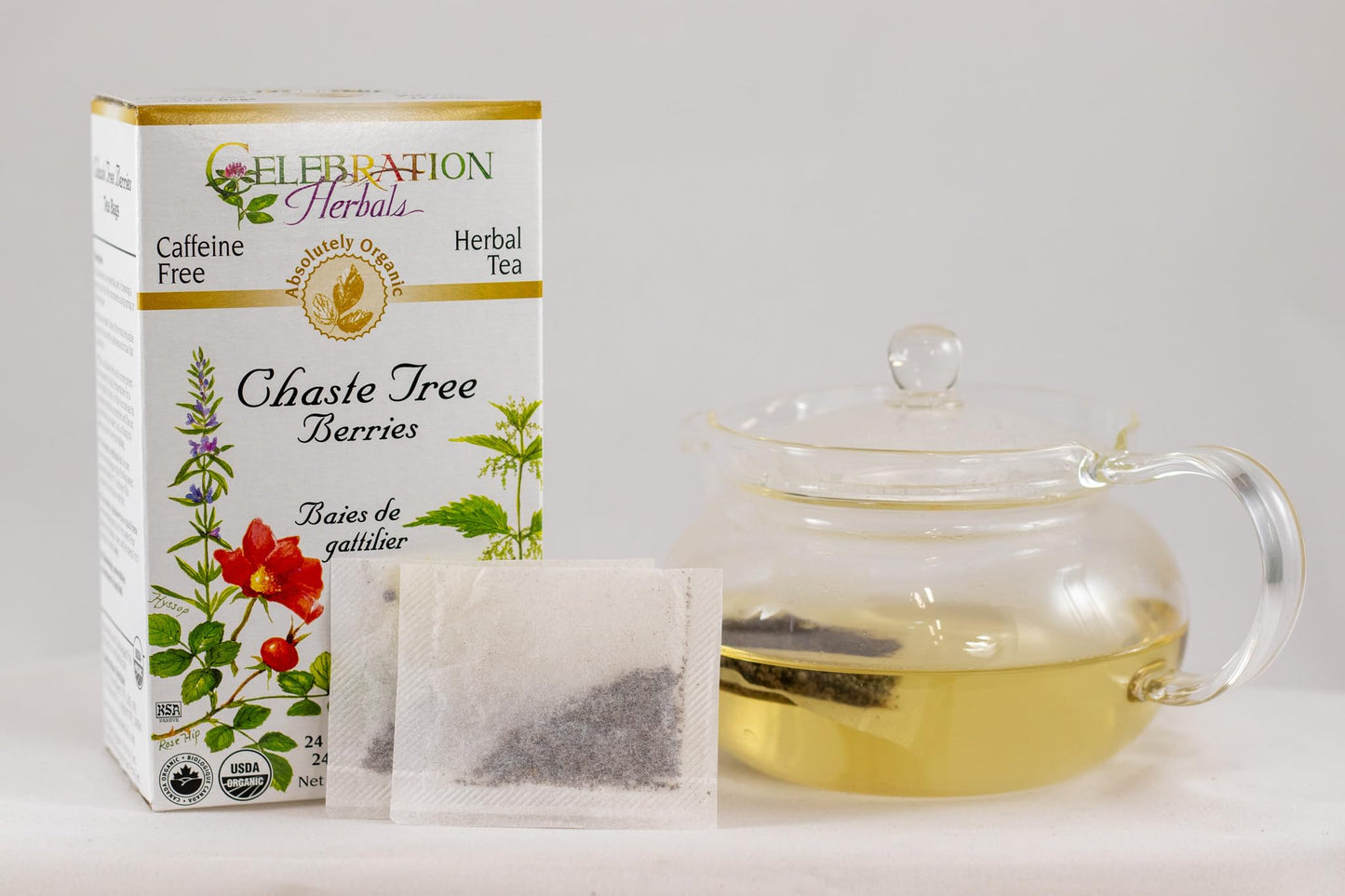 Celebration Herbals Organic Chaste Tree Berries Tea, 24 Bags