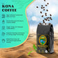 Kona Gold spirit-inspired flavor Co. 8oz Kona Coffee Whole Beans - Extra Fancy Medium/Dark Roast, Peach Notes with Cream Tones
