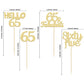 Gyufise 24Pcs Gold Glitter 65Th Birthday Cupcake Toppers Hello 65 Sixty Five Cake Toppers 65 & Fabulous Cupcake Picks For 65Th B