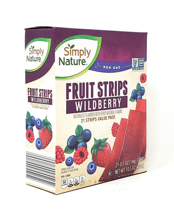 NON-GMO Fruit Strips, Wildberry, 21 Strips Value Pack 10.5 oz/294g (Pack of 1)
