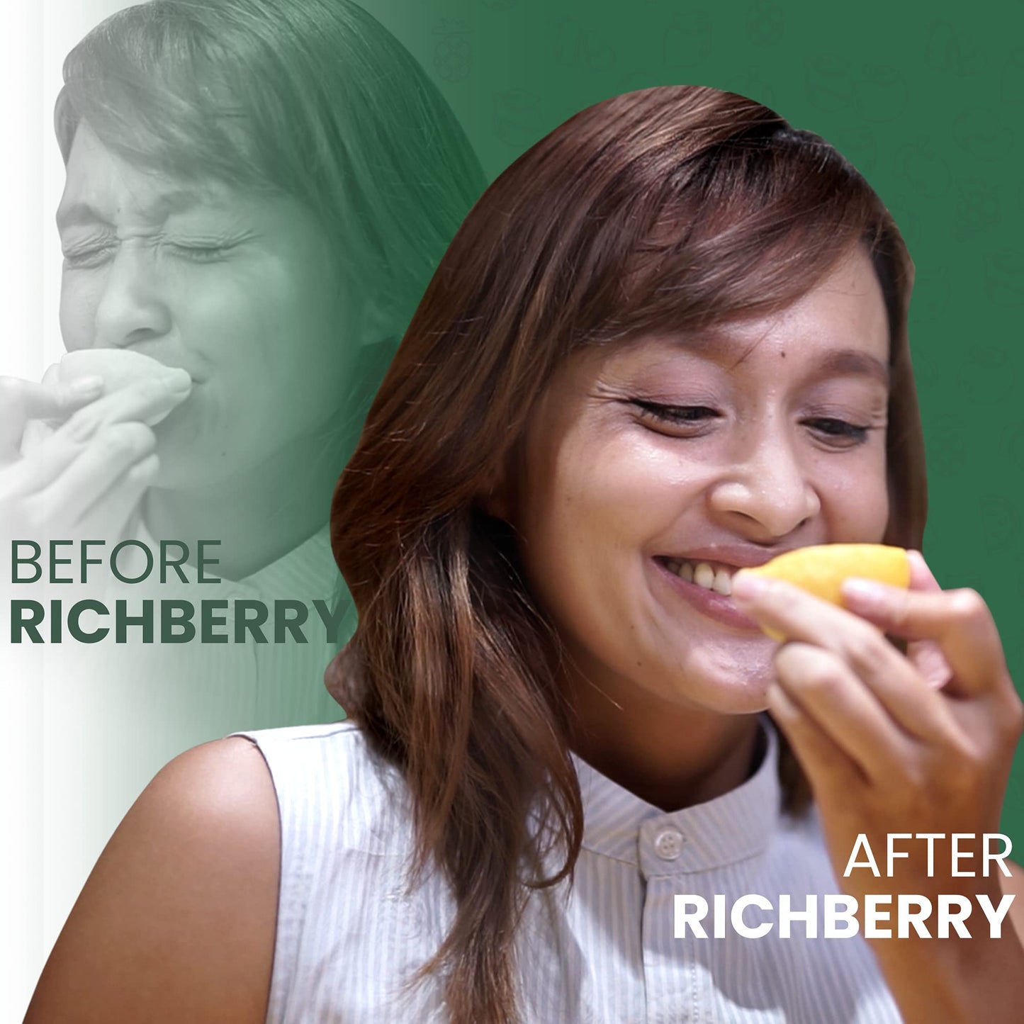 Berry By Richberry, 50-Halves, Freeze Dried Enhanced Fruits, 100% Real Fruit, No Preservatives, Naturally Sweetens Sour Food, Great For Snacks And Taste Tripping