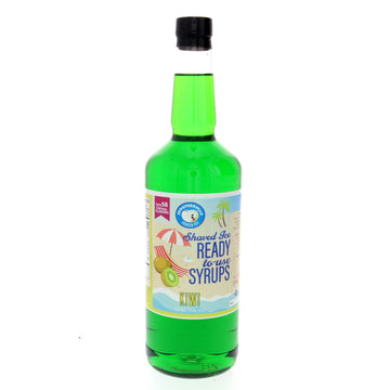 Hypothermias Hawaiian Snow Cone Syrup, Shaved Ice Flavor - Quart (32 Fl. Oz) - Kiwi - Non-GMO 100% Pure Cane Sugar, BPA-Free Pla