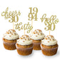 24 Pcs Gold Glitter 30Th Birthday Cupcake Toppers For Celebrating Thirty Years Old Birthday Party Decorations For 30Th Anniversa