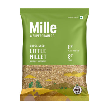 Mille Little Millet Whole Grain | Kutki | Gluten Free | No Chemicals | High Plant Protein And Fibre | Sambar, Rajma, Dal Rice Re