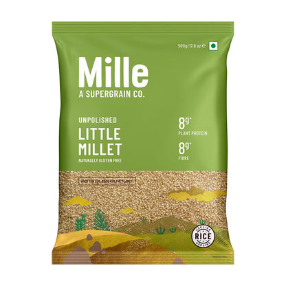 Mille Little Millet Whole Grain | Kutki | Gluten Free | No Chemicals | High Plant Protein And Fibre | Sambar, Rajma, Dal Rice Re