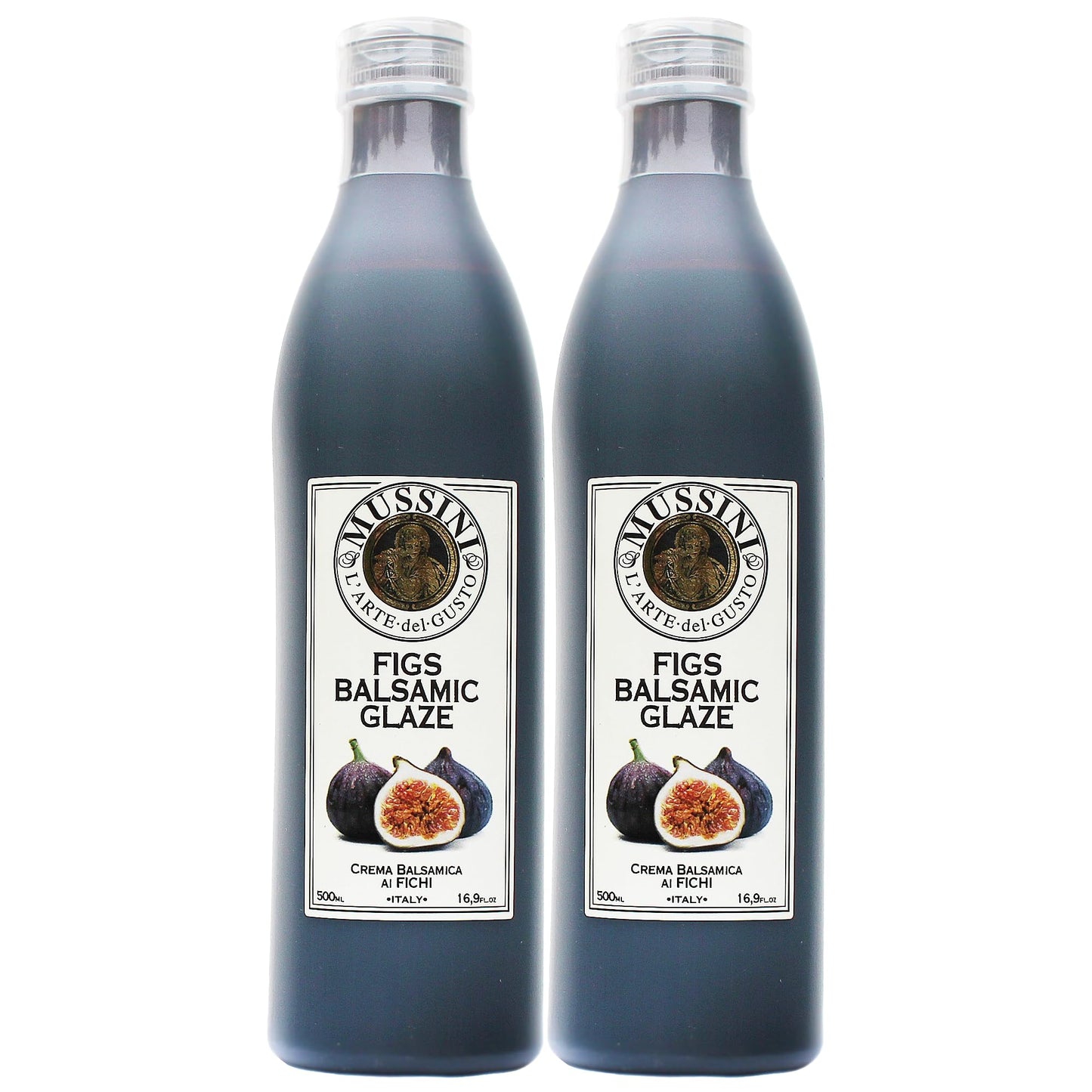 Mussini Crema, Balsamic Glaze with Figs, 16.9-Ounce Bottles (Pack of 2)