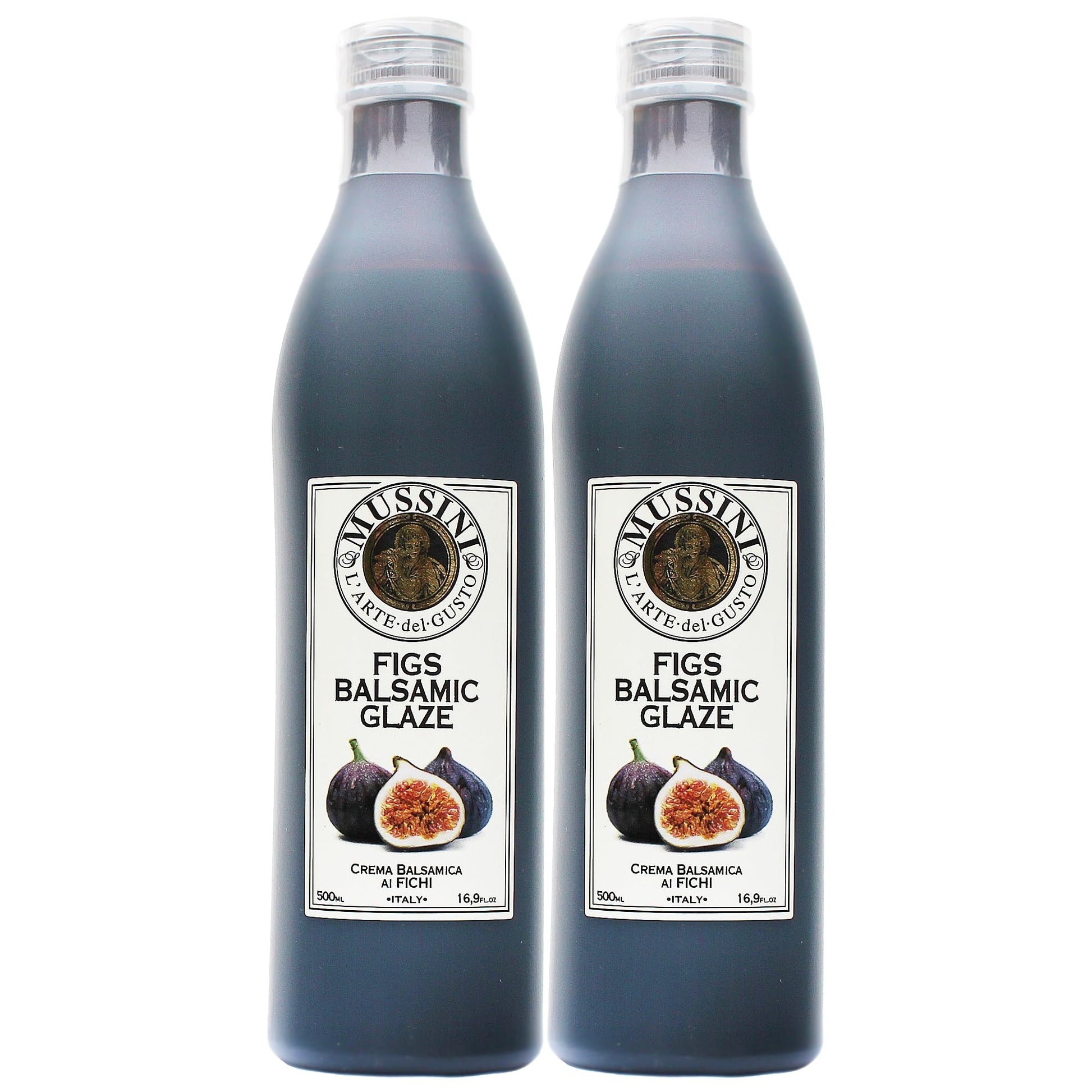 Mussini Crema, Balsamic Glaze with Figs, 16.9-Ounce Bottles (Pack of 2)