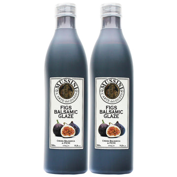 Mussini Crema, Balsamic Glaze with Figs, 16.9-Ounce Bottles (Pack of 2)