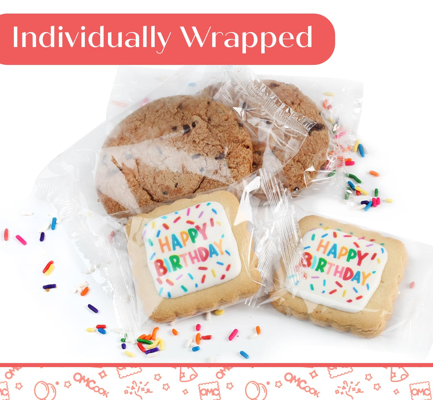 Happy Birthday Gift Basket Cookies Chocolate Chip Cookie Treats Fresh Bakery Fudge Filled Care Package For Men Women Kids | Indi