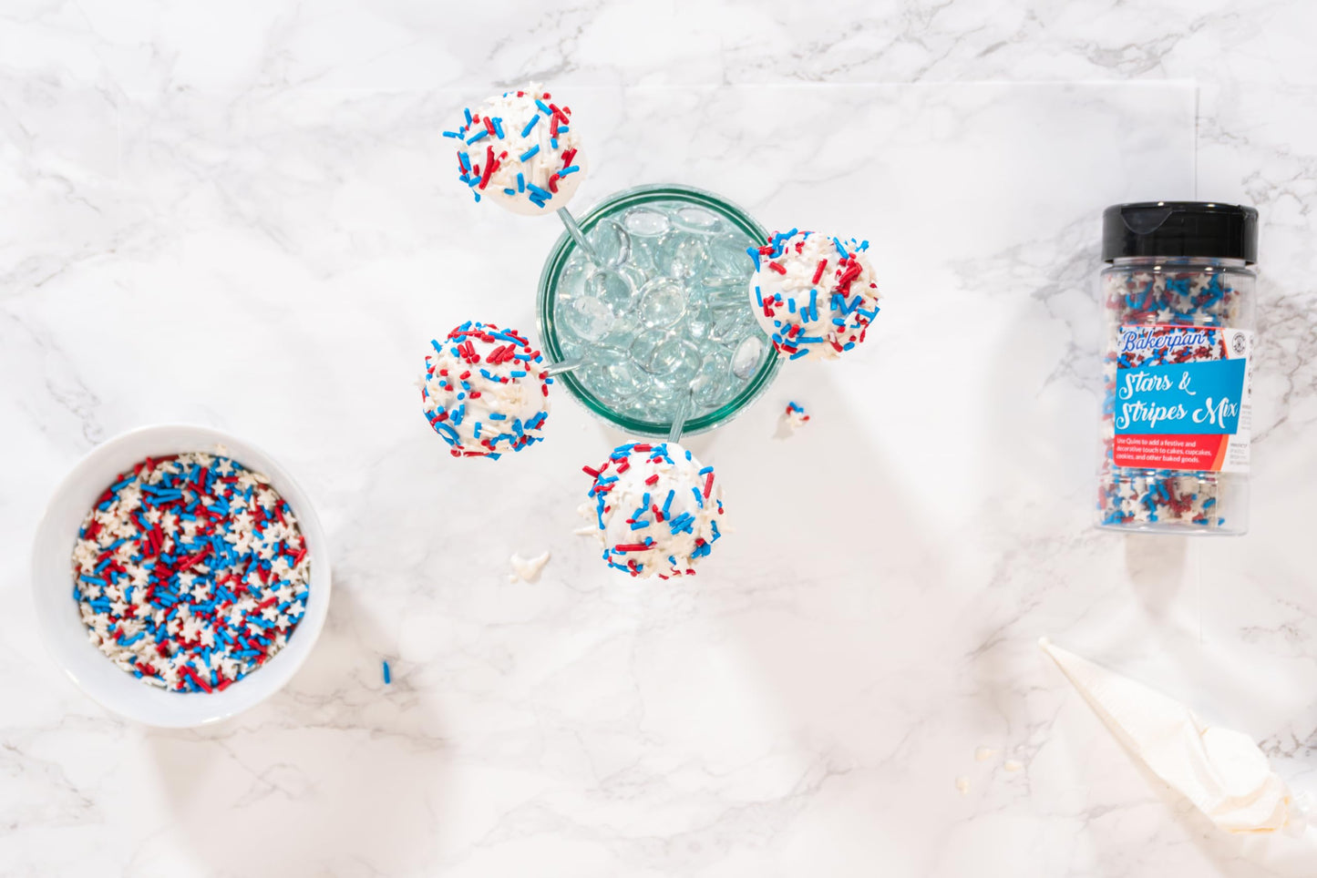 Bakerpan July 4Th Sprinkles For Cake Decorating - Star Confetti Mix - Patriotic Edible Confetti Sprinkles For Cupcakes, Ice Crea