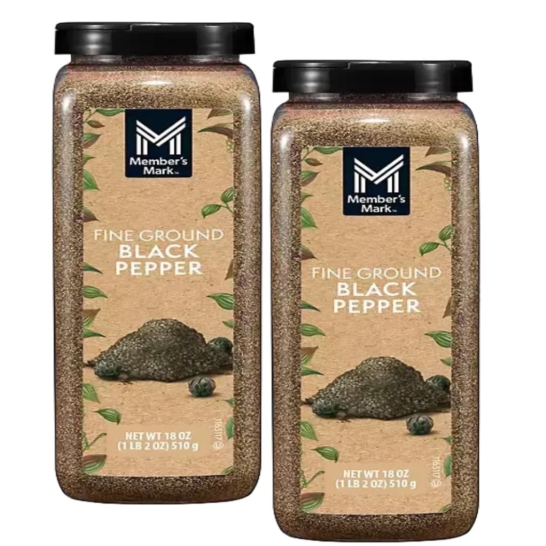 Generic Black Pepper Fine Ground, 18 oz (2 Pack)