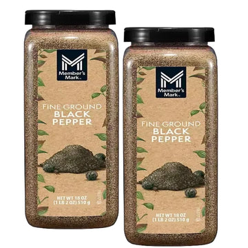 Generic Black Pepper Fine Ground, 18 oz (2 Pack)