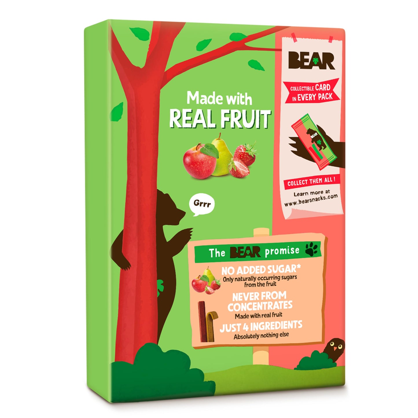 BEAR Strawberry & Apple Fruit Splits, 3.5 OZ