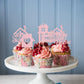 Rssta i Cupcake Toppers 30 Pack Pink Glitter Housewarming Decorations