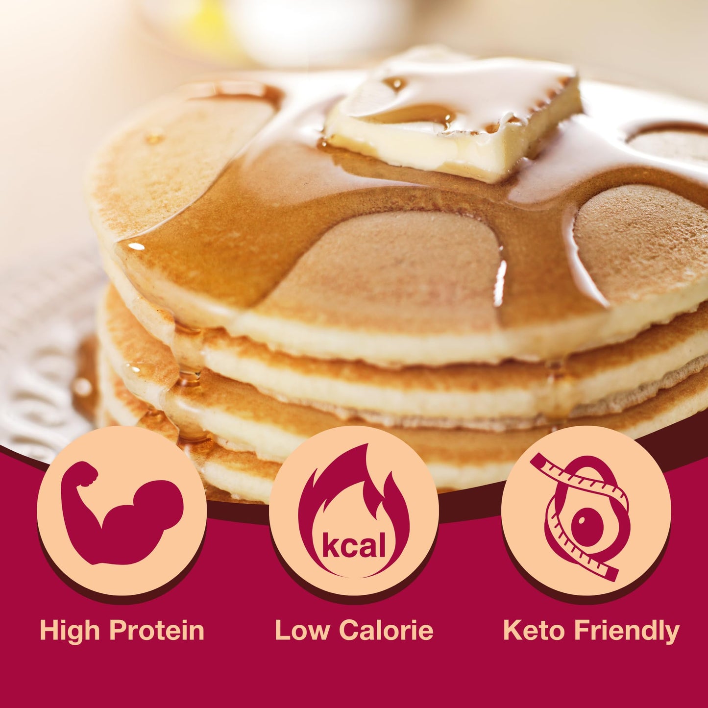 Protidiet Naturally Flavored Protein Pancake Mix - Low Fat High Protein Snacks - Nutrient-Rich Pancakes For Breakfast - Perfect