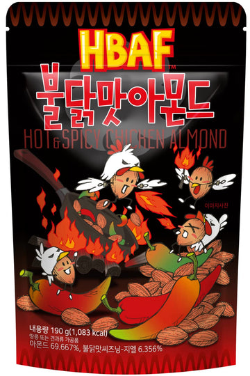 Gilim Hbaf Korean Seasoned Almonds Hot & Spicy (1 X 210 Gram Pack)