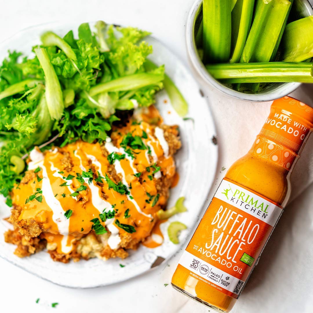 [Pack of 2][Free Measuring Spoon] Primal Kitchen Buffalo Sauce, No Dairy, Whole 30 Approved, Keto & Paleo Certified - Family Siz