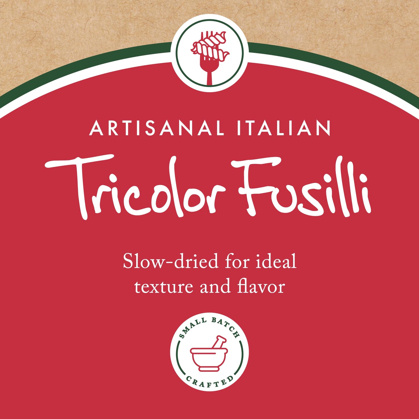 MONTEBELLO Organic Tricolor Fusilli Pasta, 16 Ounce (Pack of 1)