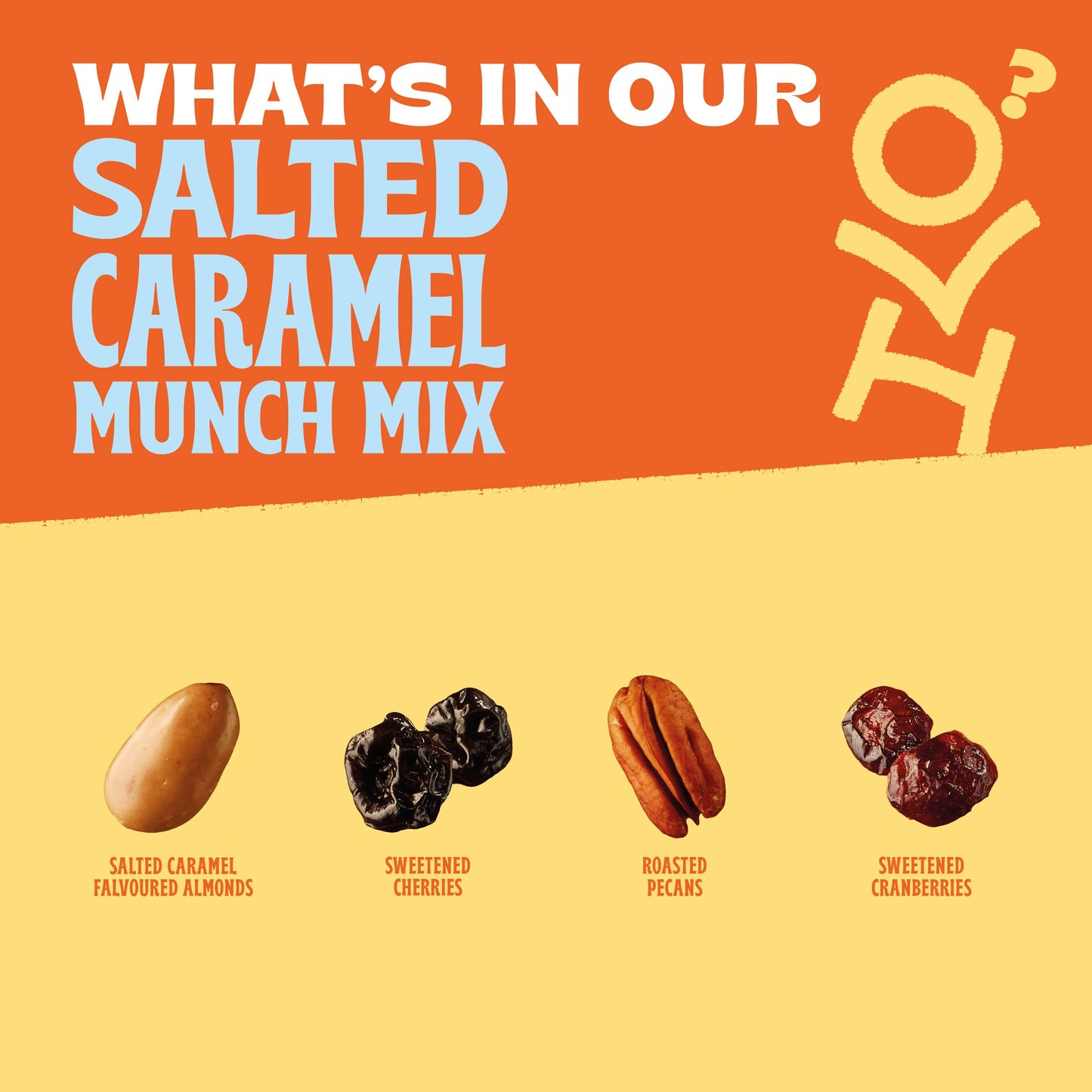 Orchard Valley Harvest Salted Caramel Munch Mix, 1.85 oz Resealable Bags, Salted Caramel Flavored Almonds, Sweetened Cherries &