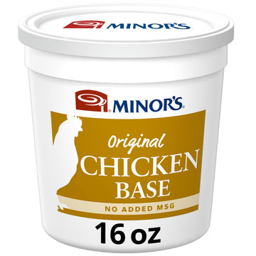 Minors Chicken Base and Stock, Great for Soups and Sauces, 0 Grams Trans Fat, Poultry Flavor, 16 oz(Packaging May Vary)