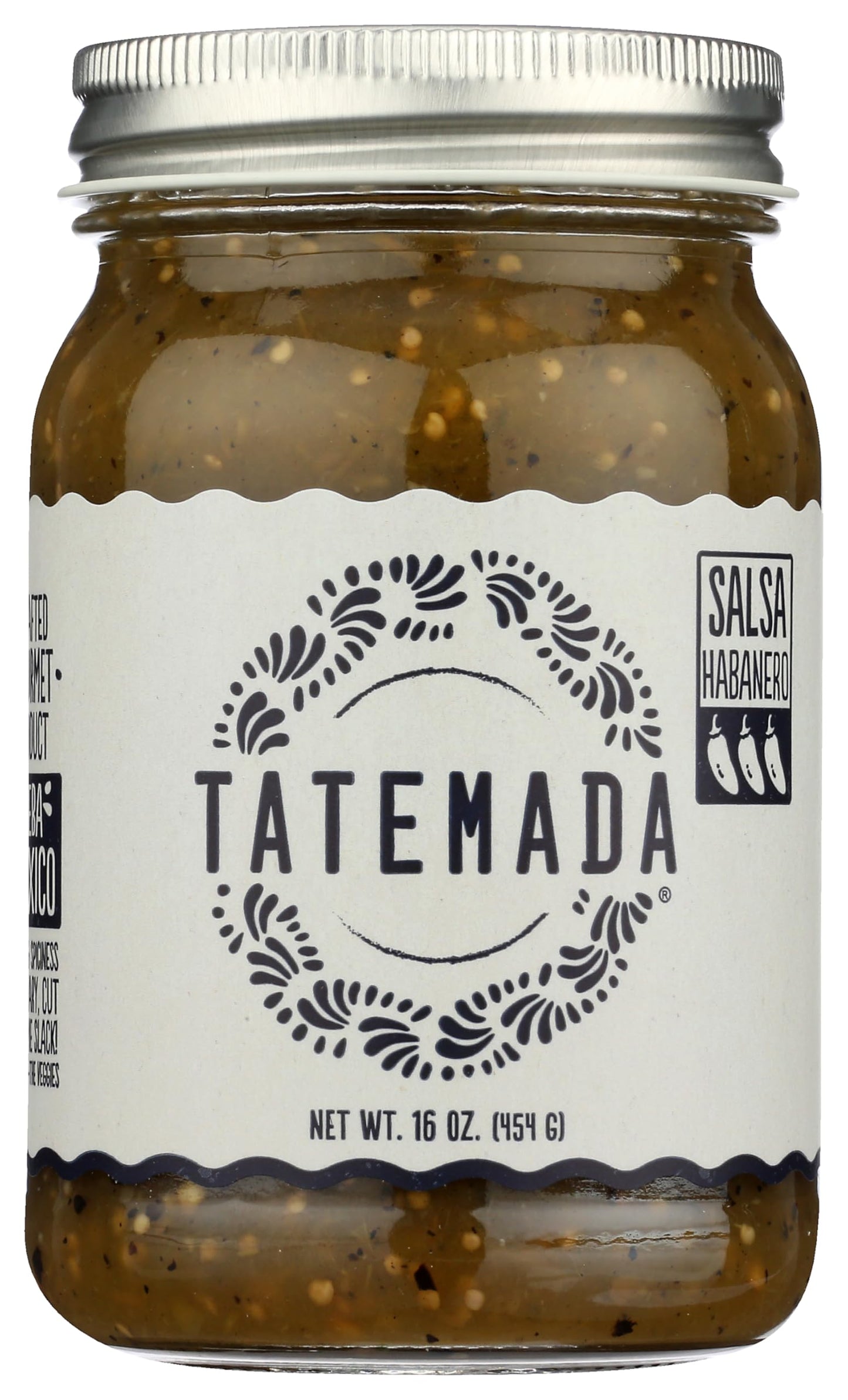 Tatemada Salsa Habanero, Vegan Friendly, Keto, Paleo, Non-GMO, 16 Ounce (Pack of 6)