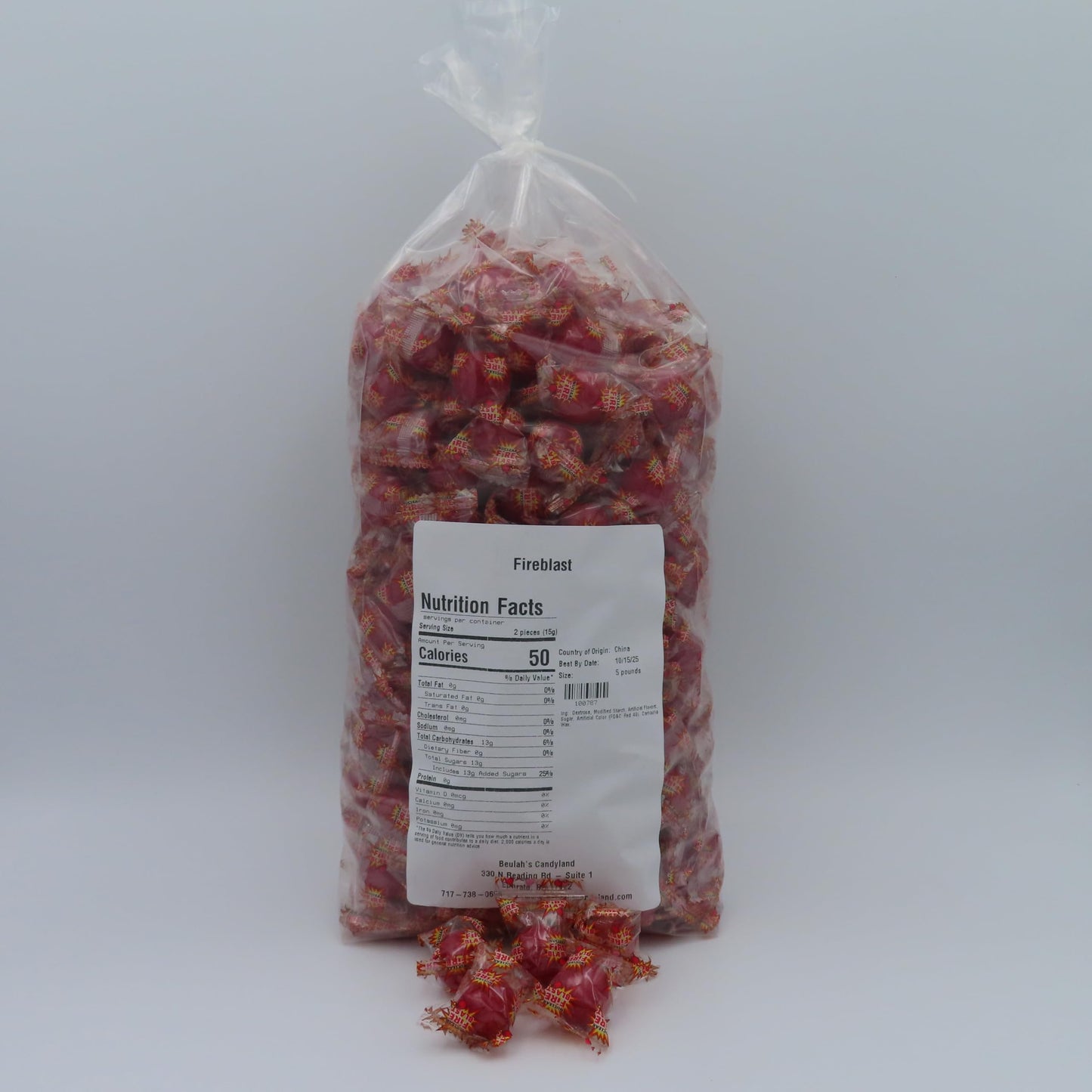 Beulah'S Nuclear Fireblast Fireballs Candy, 5 Pound Package, 300 Pieces