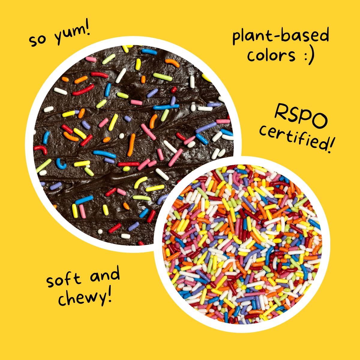 Rainbow Softies Natural Sprinkles by Supernatural, Made in USA, No Artificial Dyes, Soy Free, Gluten Free, Vegan, 16oz