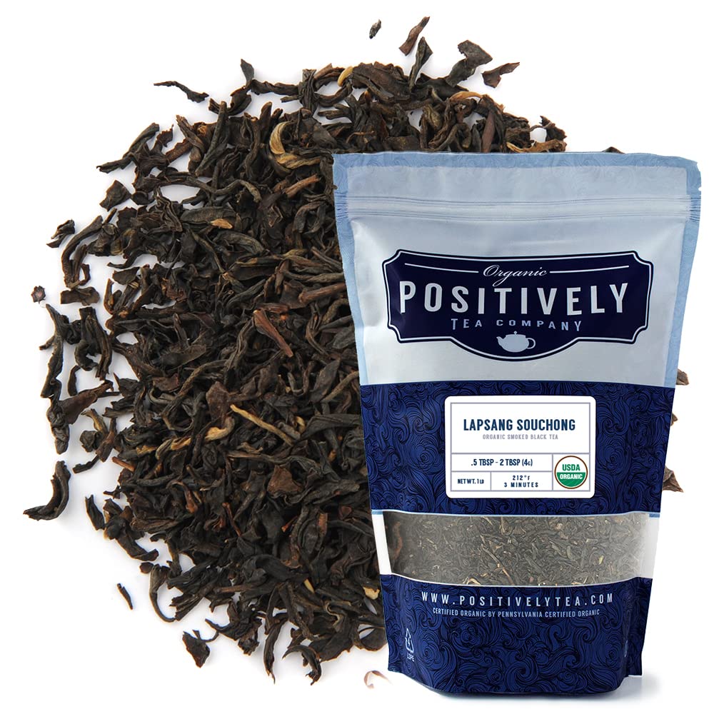 Organic Positively Tea Company Lapsang Souchong Black Tea Loose Leaf 16 Ounce