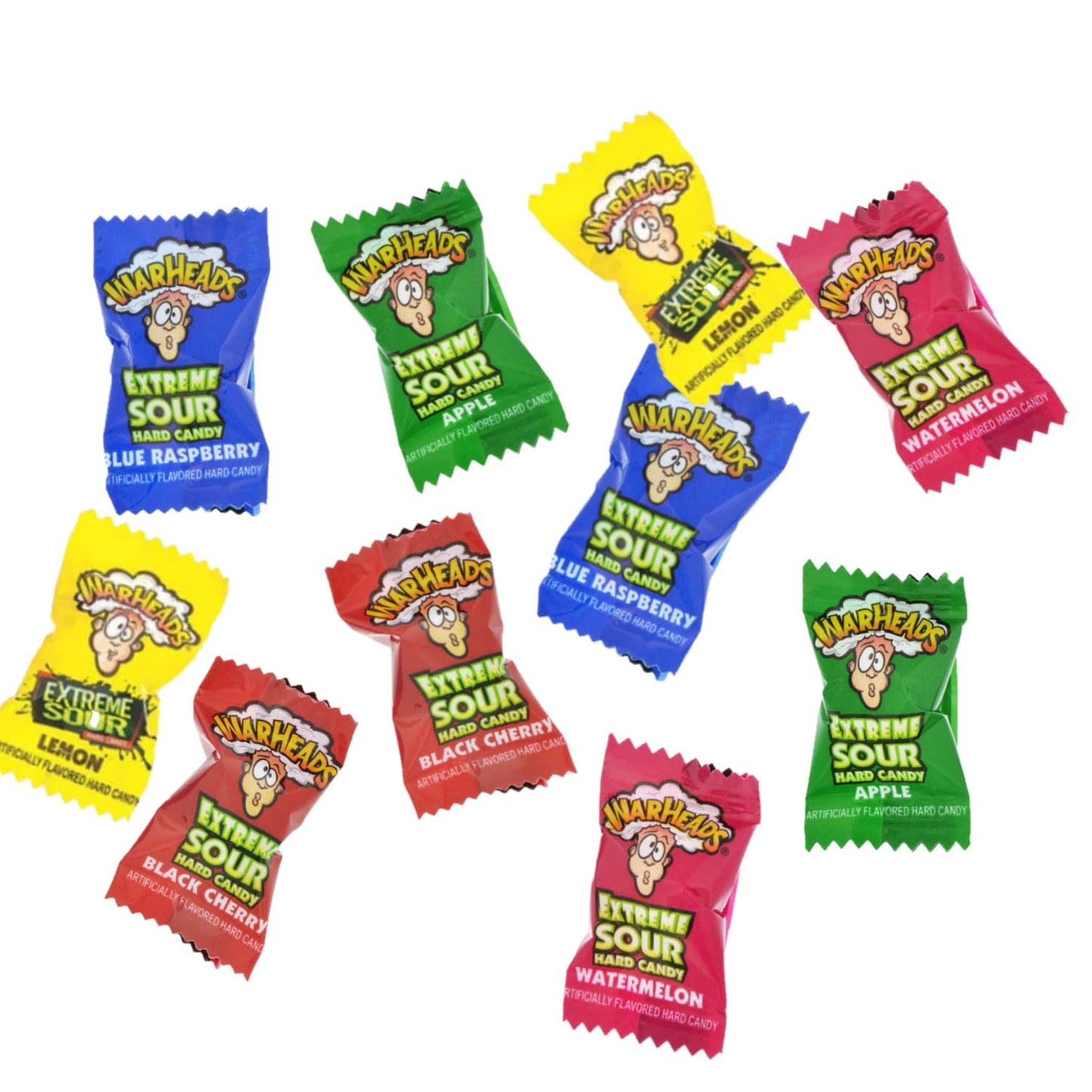 Warheads Extreme Sour Hard Candy, Assorted Flavors - 2 Oz (Pack Of 5)