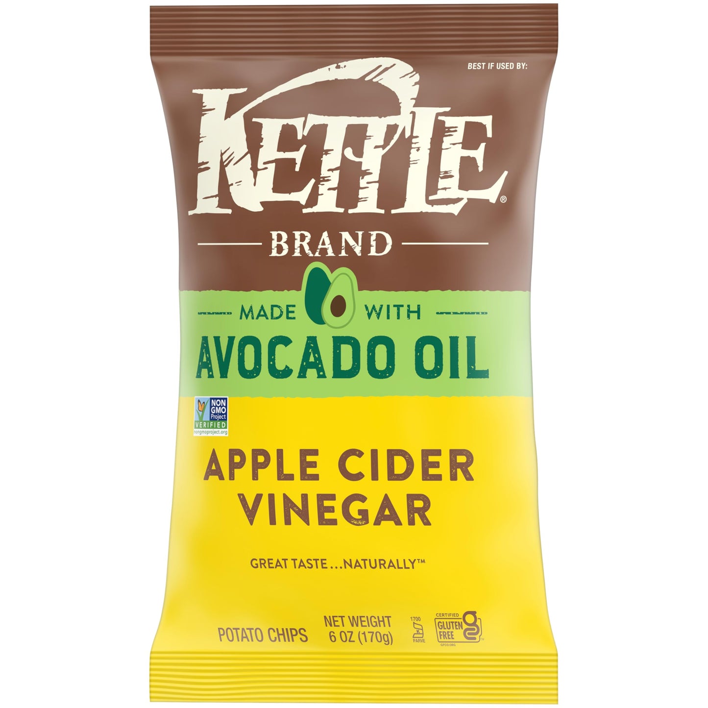 Kettle Brand Made with Avocado Oil Apple Cider Vinegar Chips  6 Oz Bag