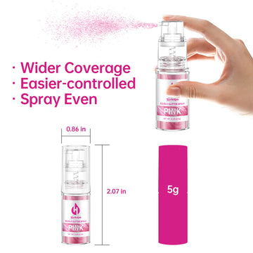 Edible Glitter Spray - 8 Colors Cake Glitter Spray Food Grade Metallic Shimmer Powder Cake Sprinkles For Cookie Decorating Choco