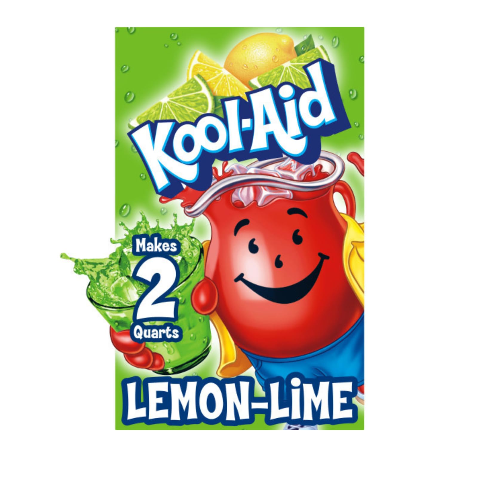 Kool-Aid Unsweetened Lemon Lime Artificially Flavored Powdered Soft Drink Mix  0.13 oz Packet (Pack of 48)