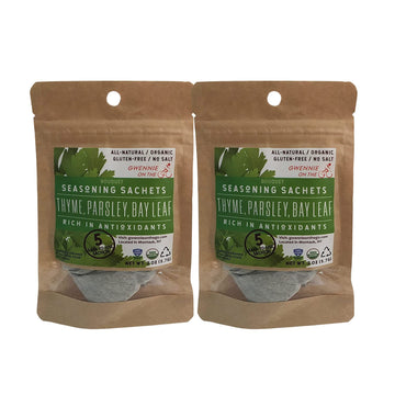 Gwennie on the GO - Seasoning Sachets | Thyme, Parsley & Bay Leaf | Certified Organic | Gluten- Free | Resealable Pouch | Season
